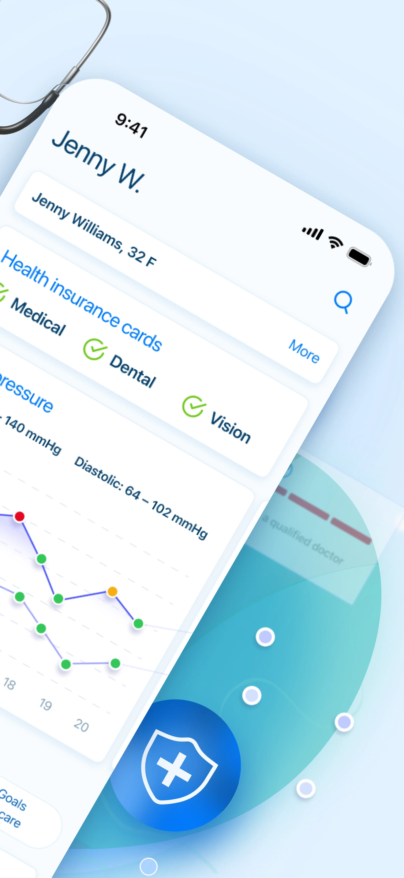 Organize Health screen of the Kaam Care mobile app